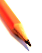 Spetsen på en gul blyertspenna