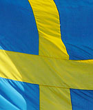 Utsnitt från en svensk flagga