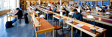 Biblioteket på Handelshögskolan i Göteborg.