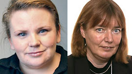Maria Johansson (DHR) och Ingrid Burman (HSO) är två av undertecknarna av brevet