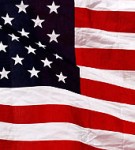 Utsnitt från den amerikanska flaggan